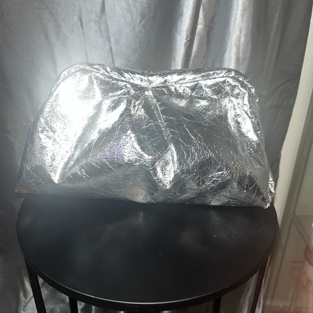 Silver Women's Clutch Bag